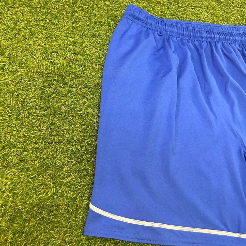 Nike Team Fit Dry Running Short Men Large Blue White Piping Athletic Gym Workout